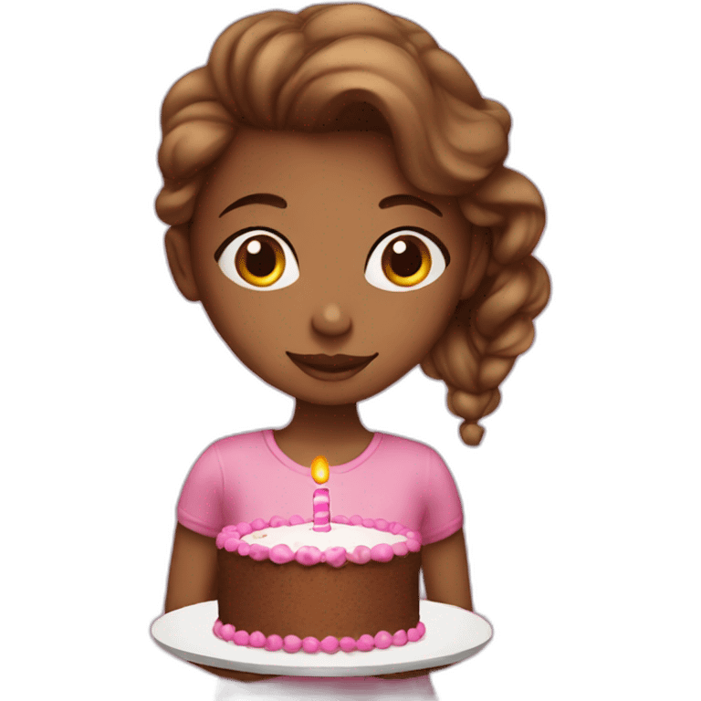 girl with cake emoji