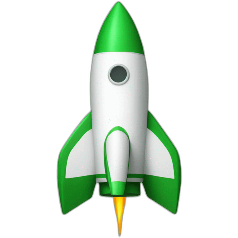 A green rocket emoji