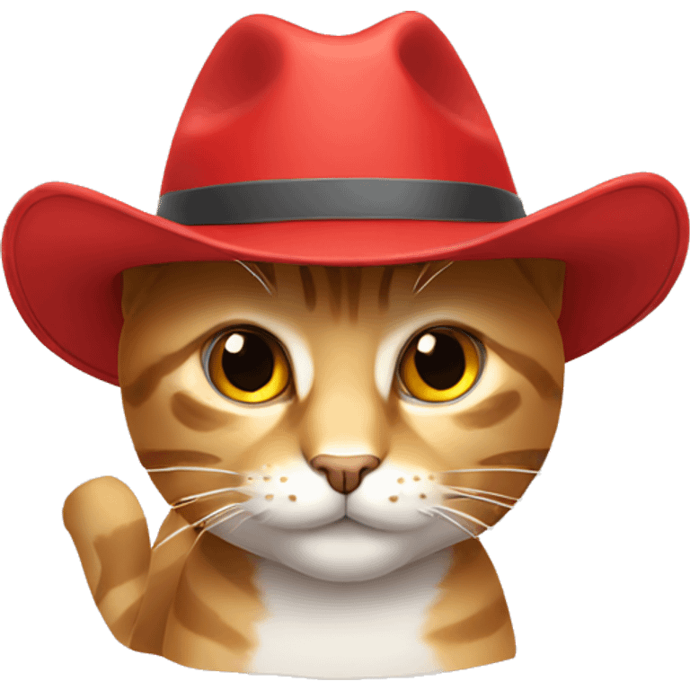 un gato con sombrero rojo emoji