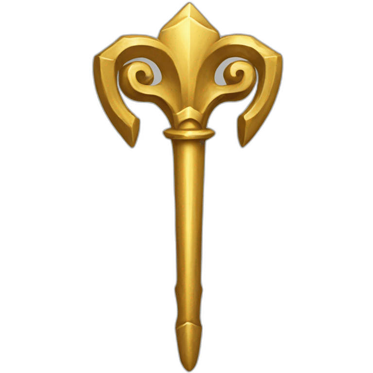 a sceptre with two points emoji