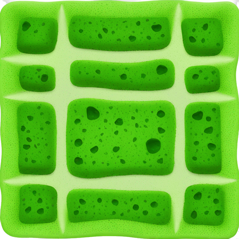 green flat square dish sponge emoji