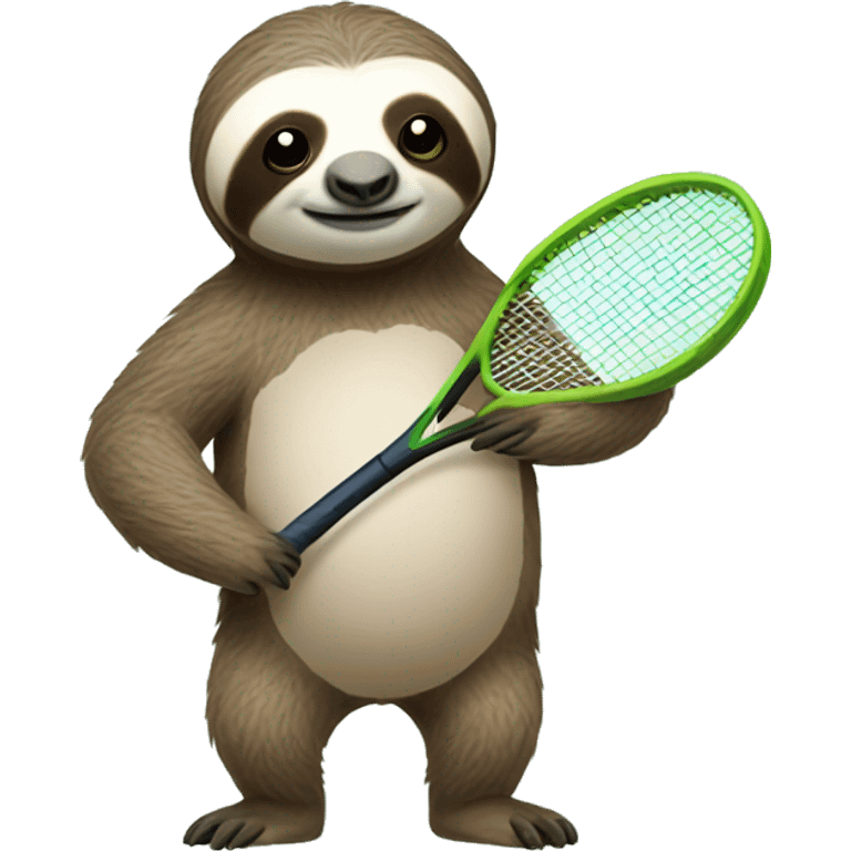 sloth with a tennis racket emoji