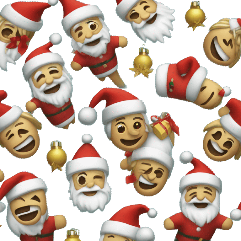 Weihnachtsmann am surfen emoji