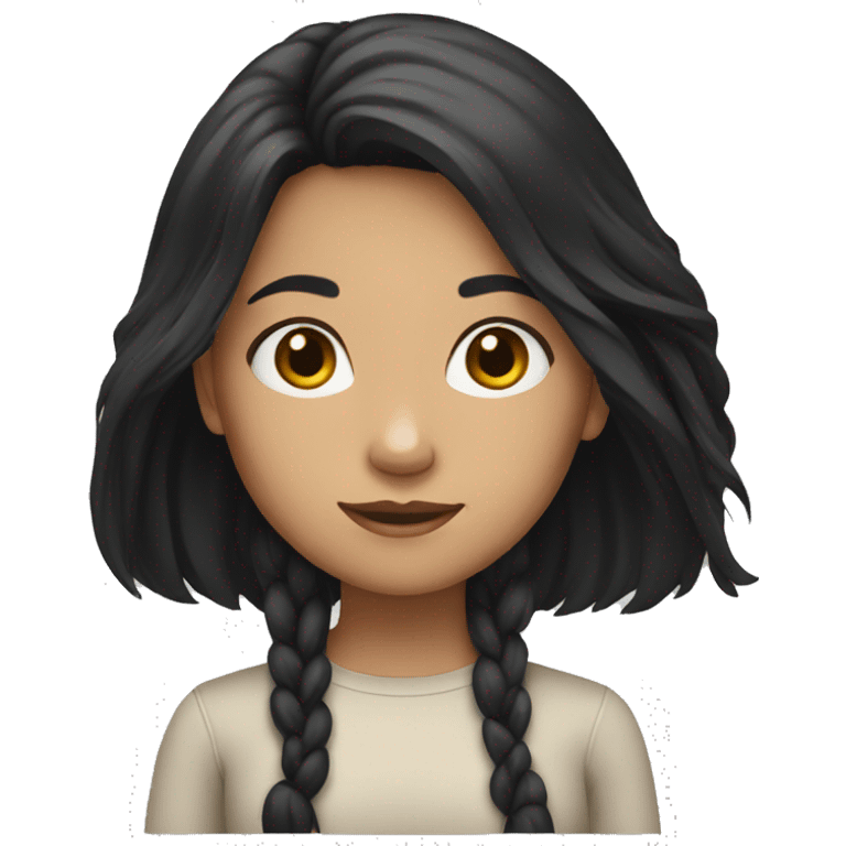 Girl with long black hair  emoji