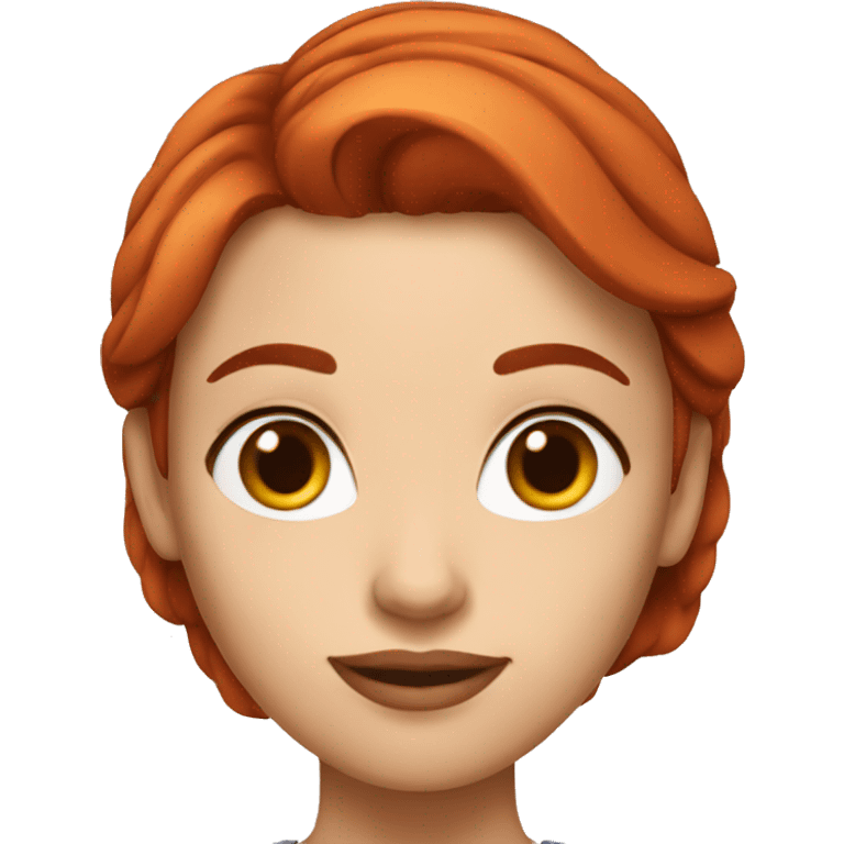 Attractive auburn hair woman emoji