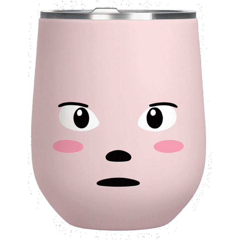 stanley tumbler pastel pink emoji