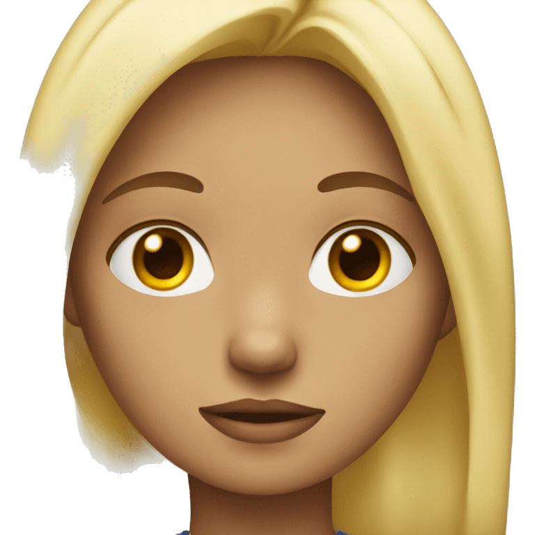 Blond Girl bored  emoji