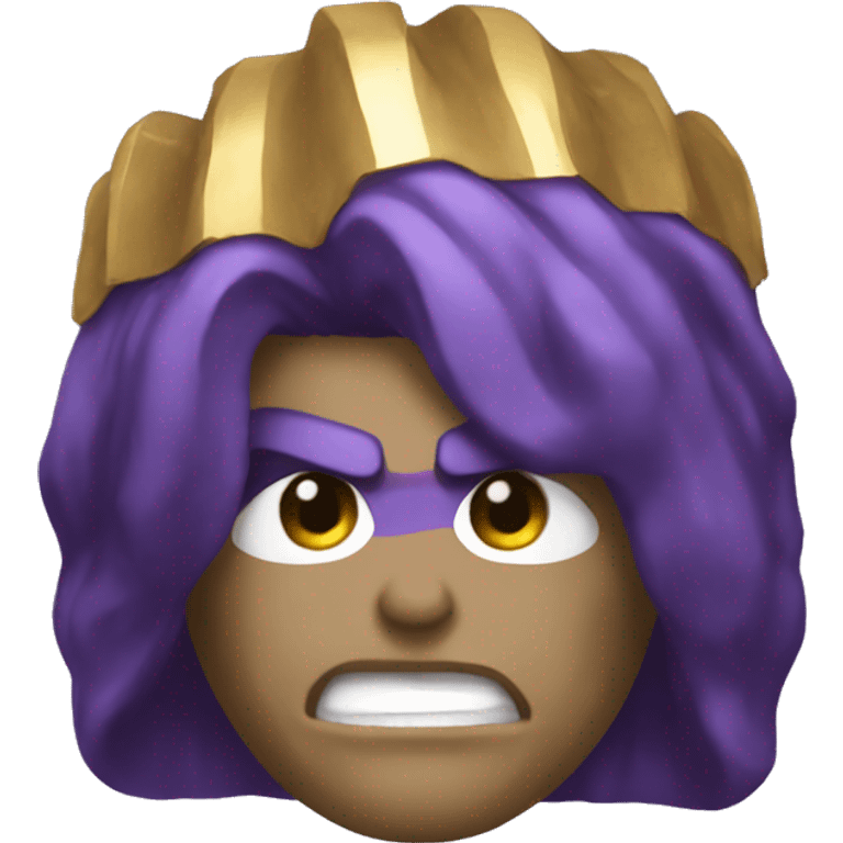 Thanos with a wig on emoji