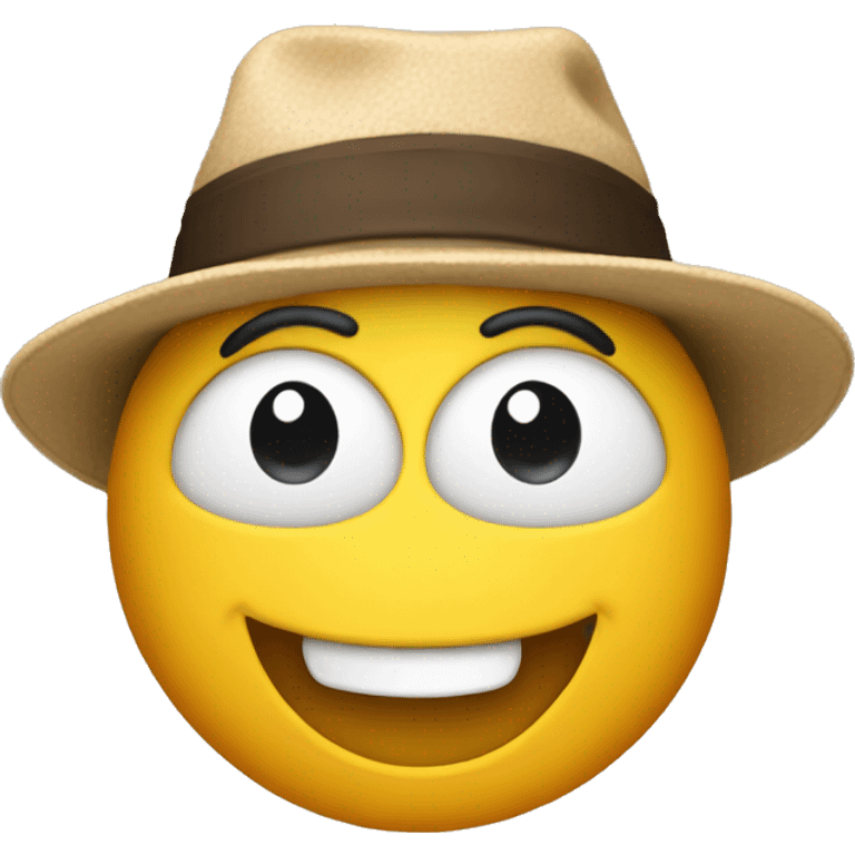 Happy emoji with hat  emoji