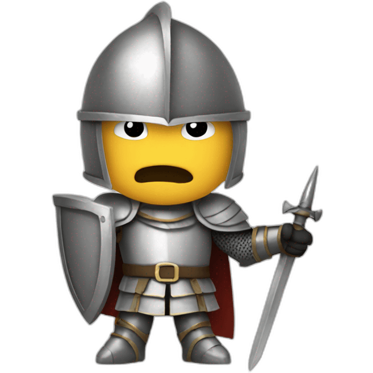 Angry knight pointing at the screen emoji