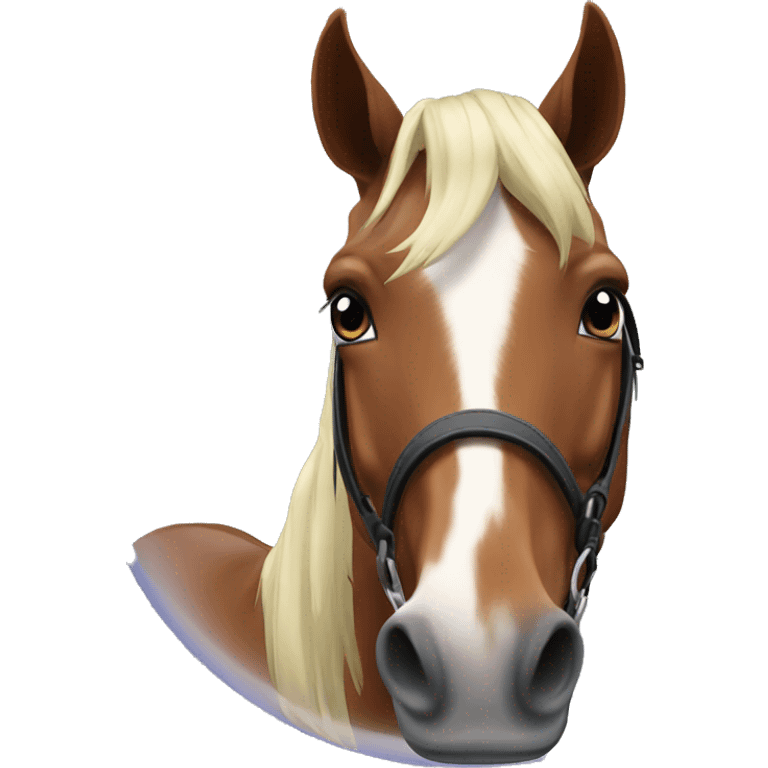 a horse say hello in bubble emoji