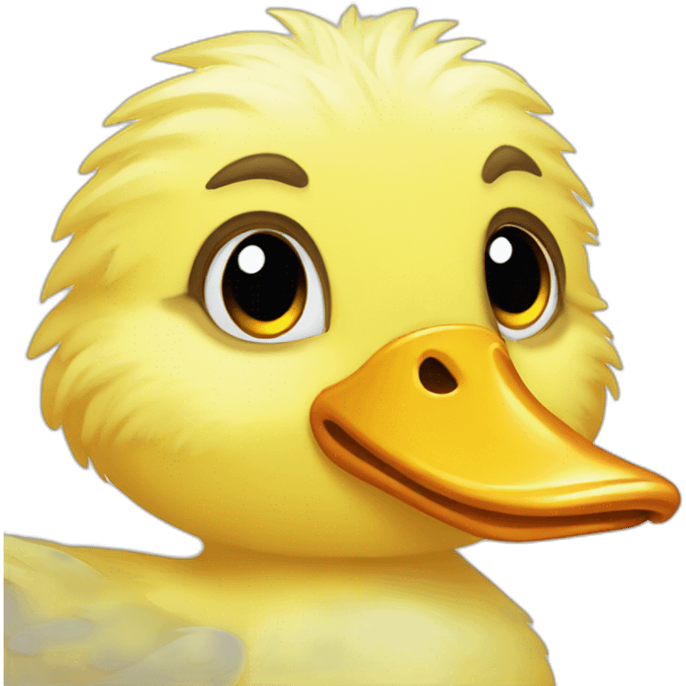 Cute fluffy duck emoji emoji