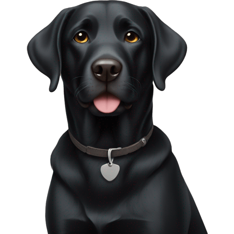 Black lab dog emoji