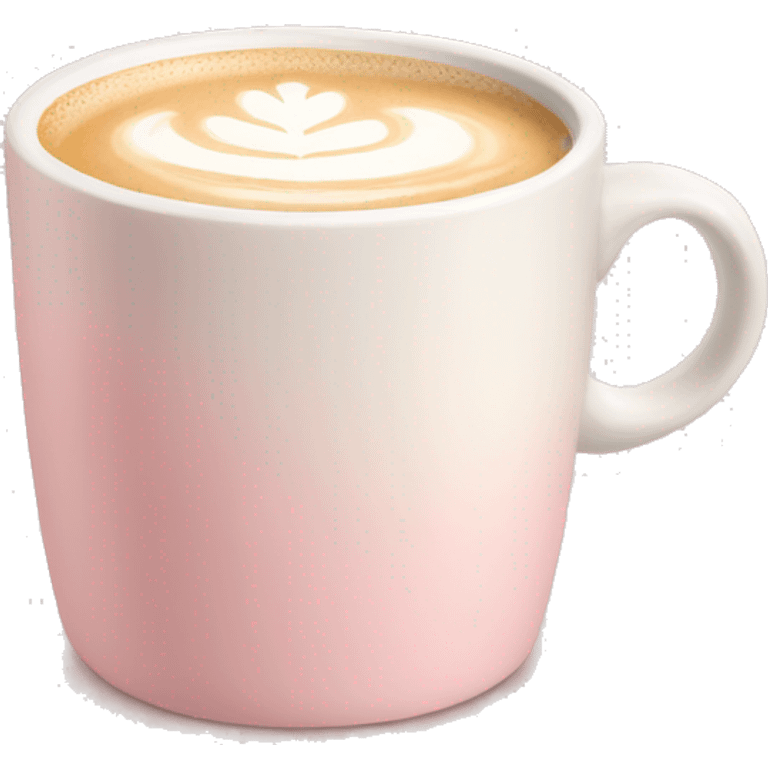 Light Pink mug of hot latte emoji