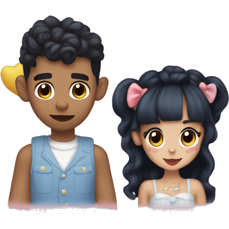 Melanie Martinez with her bf emoji