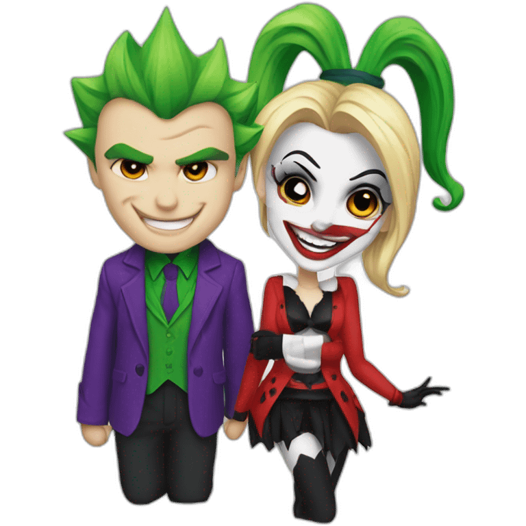 The joker and harley quinn emoji