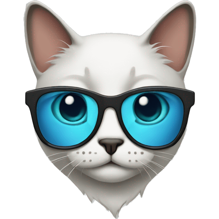 Cat wearing subglasses emoji