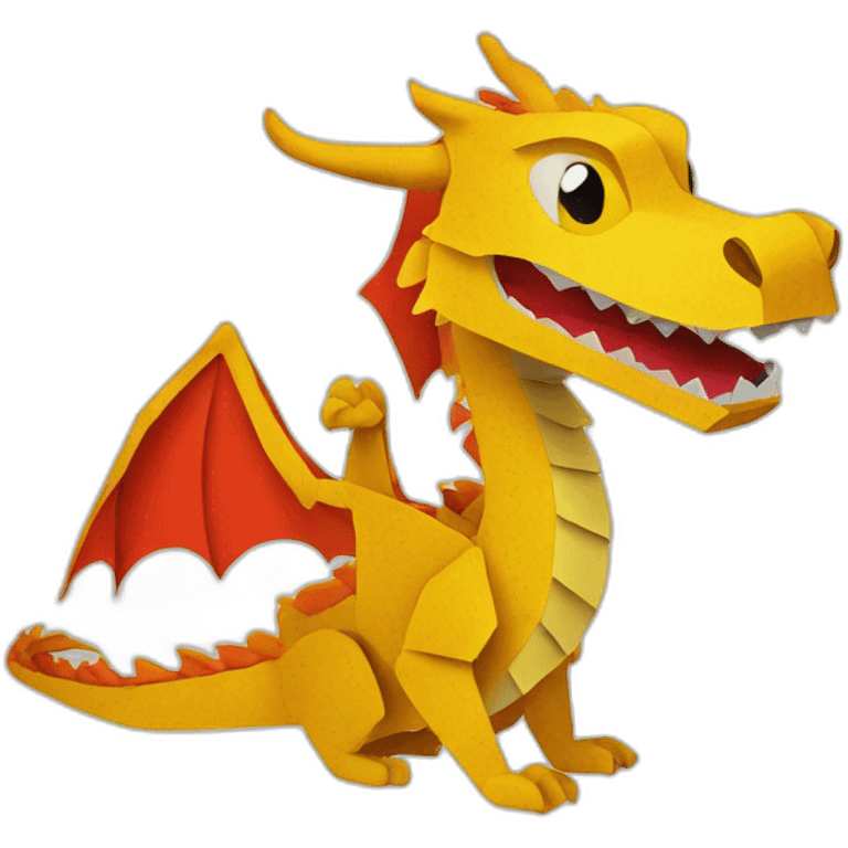 Dragon paper puppet emoji