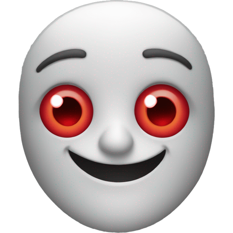 Normal 😃 emoji with Red eyes and in the background smoke emoji