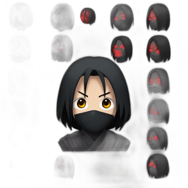 Itachi using saringan emoji