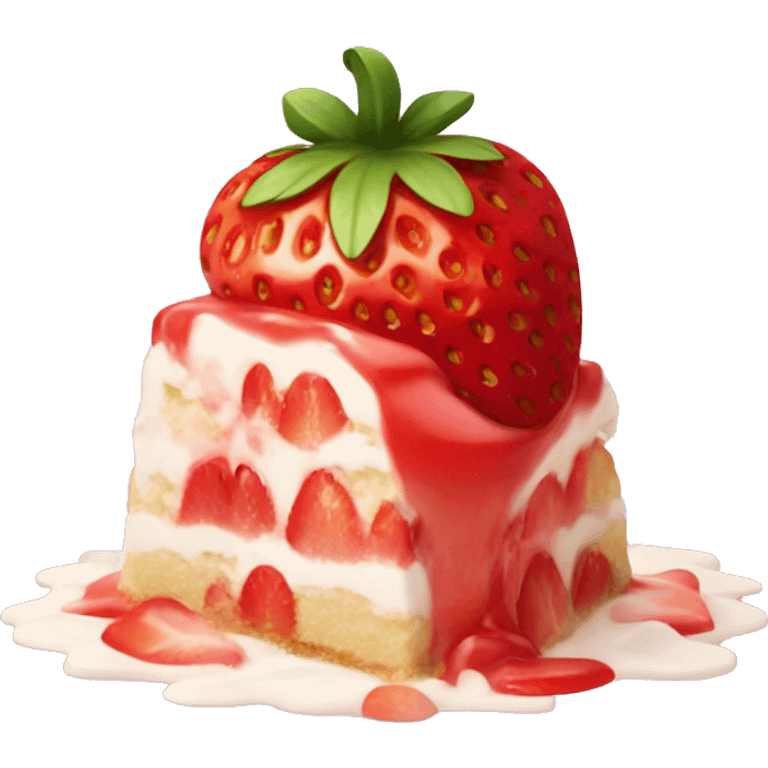 Strawberry dessert emoji