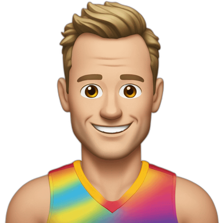 Jonathan Toews as rainbow beach bum emoji