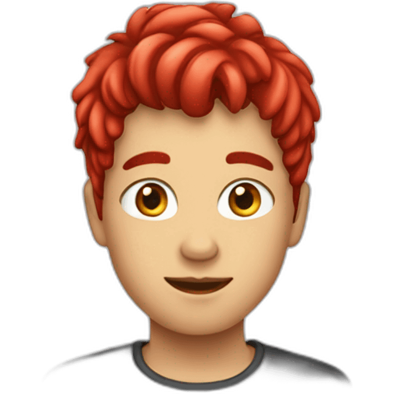 Garçon cheveux rouge emoji