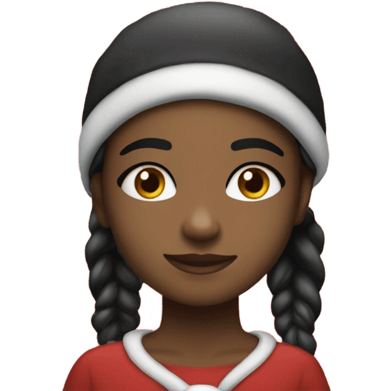 Black girl on Christmas Eve ￼ emoji