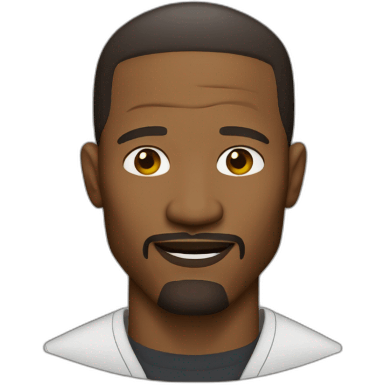 Jamie Foxx no mustache no beard emoji