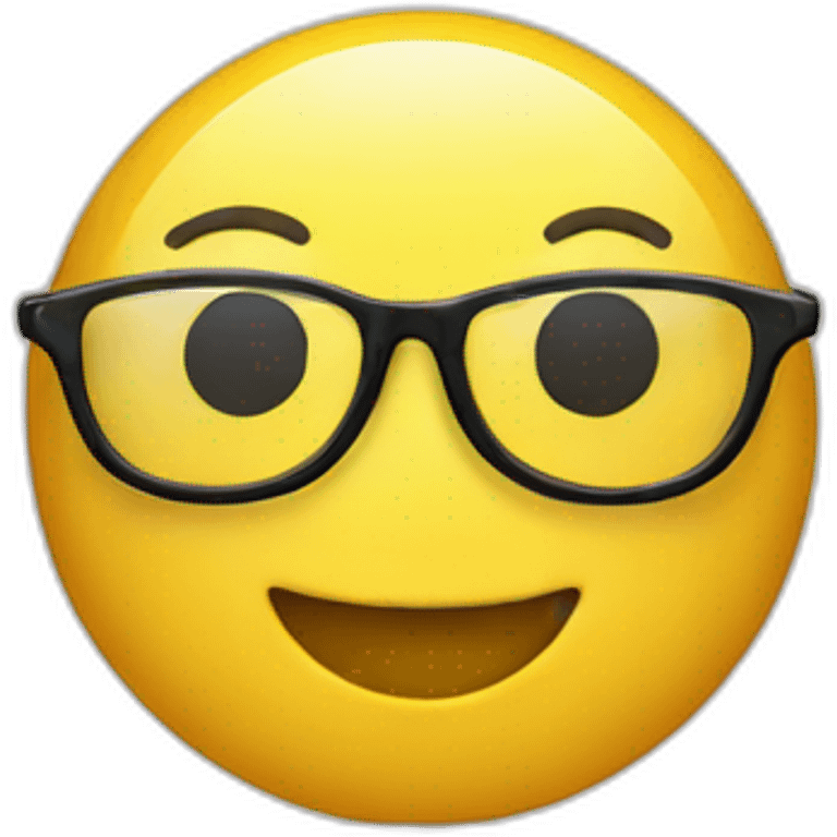 Smiley face wearing glasses emoji