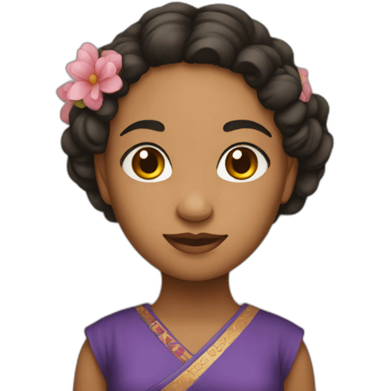 cute women in cultural dress emoji