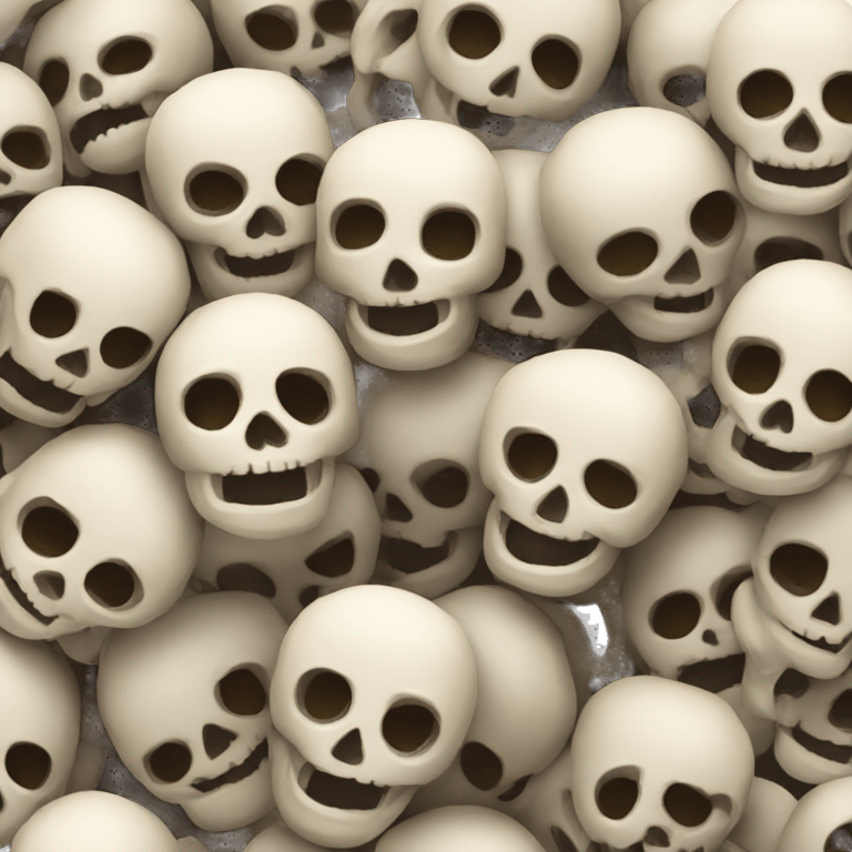 Pile of skeleton emoji