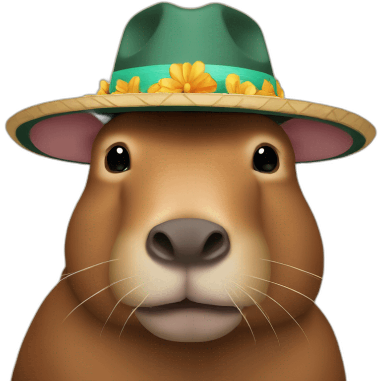 Capibara con sombrero emoji