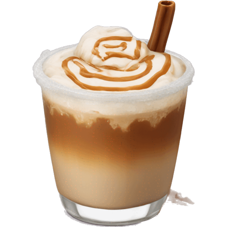 Iced sea salt caramel latte emoji