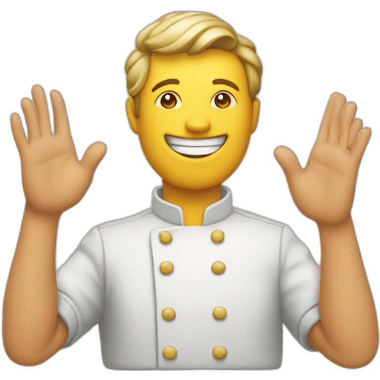 Good hand and  restaurant emoji