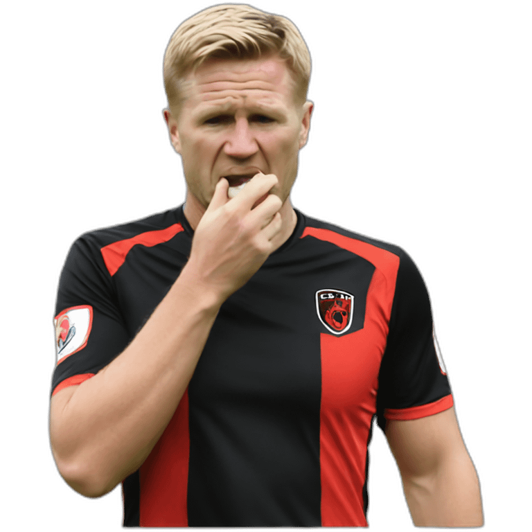 Eddie Howe biting nails emoji