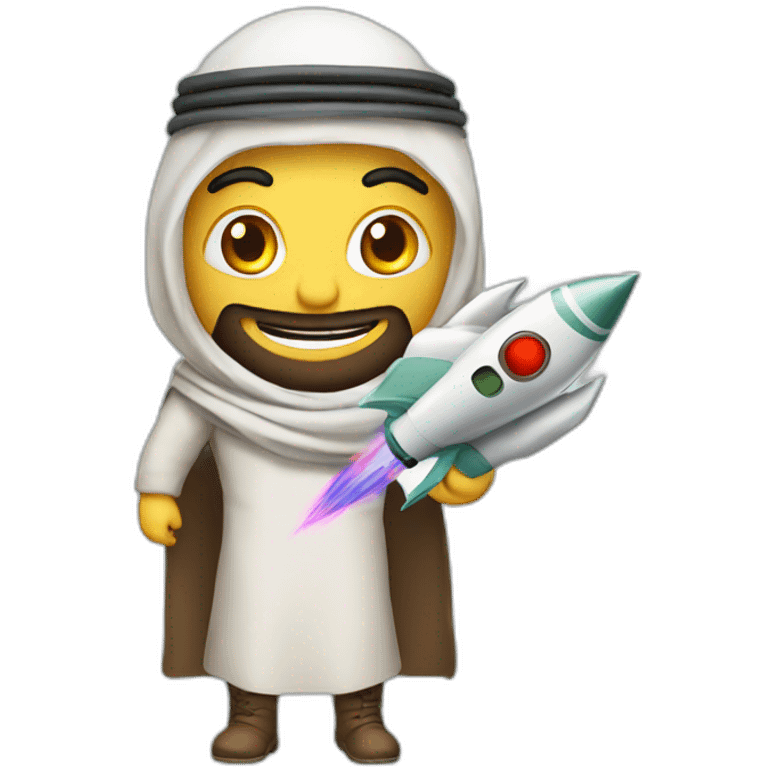 Arabs with rocket emoji