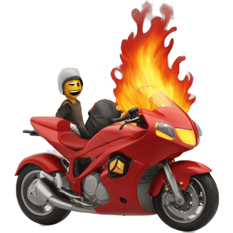 Cuore di fuoco che ride emoji