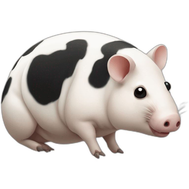 White pig armadillo insect with black spots emoji