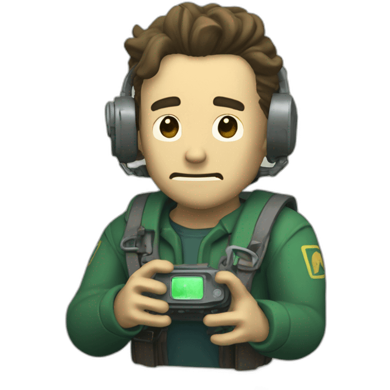 Fallout Pip Boy who is crying  emoji