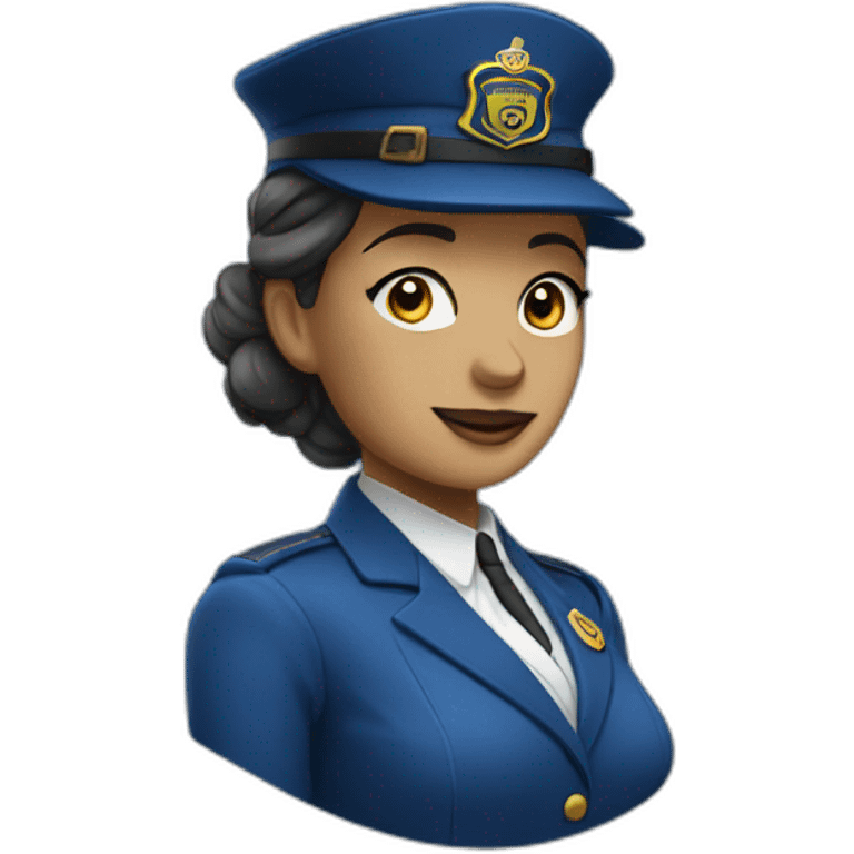 railways stationmaster boss lady in blue emoji