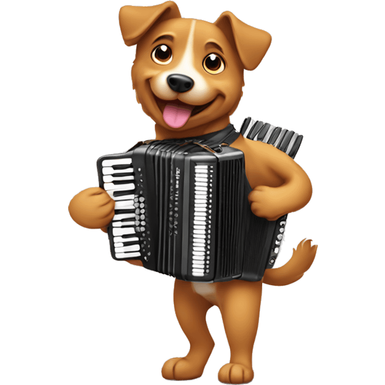 Dog with accordion emoji