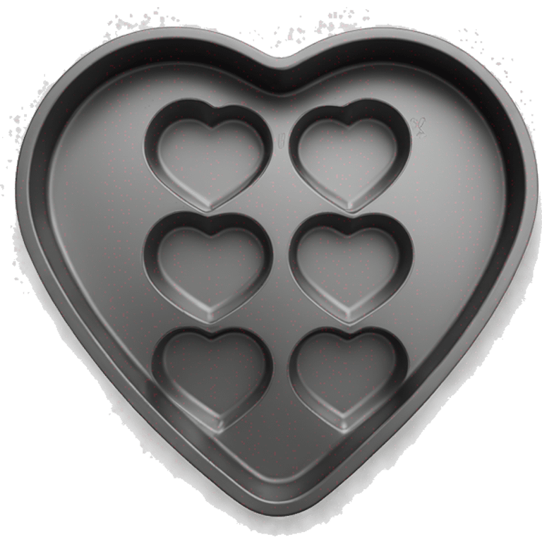 Realistic heart shaped detachable baking pan emoji