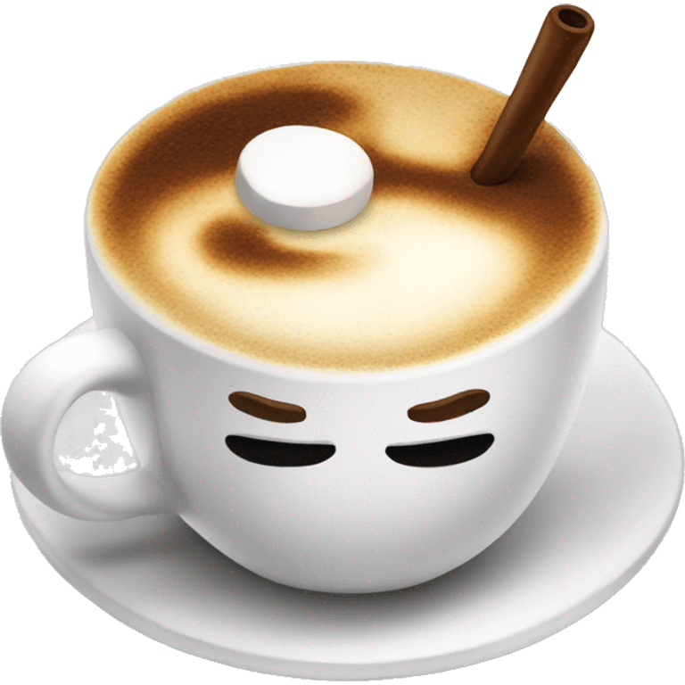 coffee with marshmallow emoji