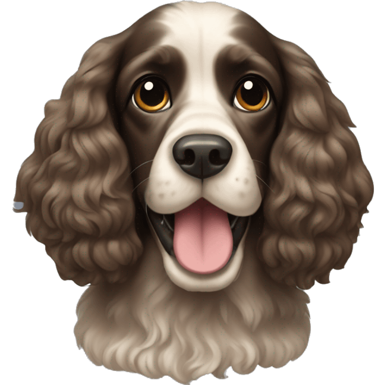 A black cocker spaniel  emoji