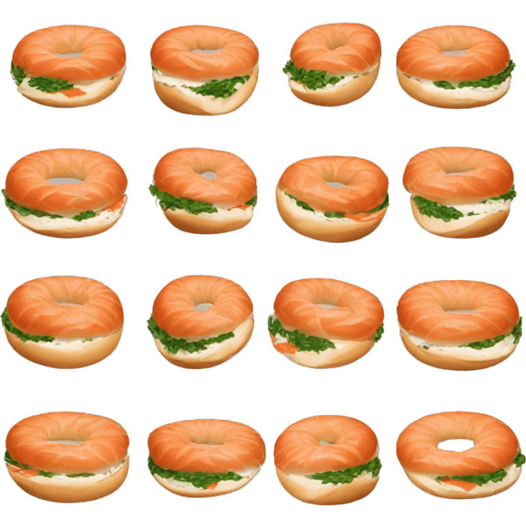 Smoked salmon bagel emoji