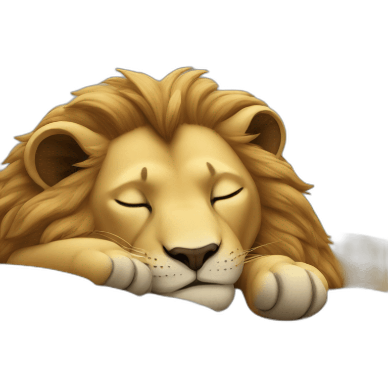 Lion sleeping emoji