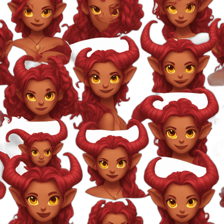 red female tiefling emoji