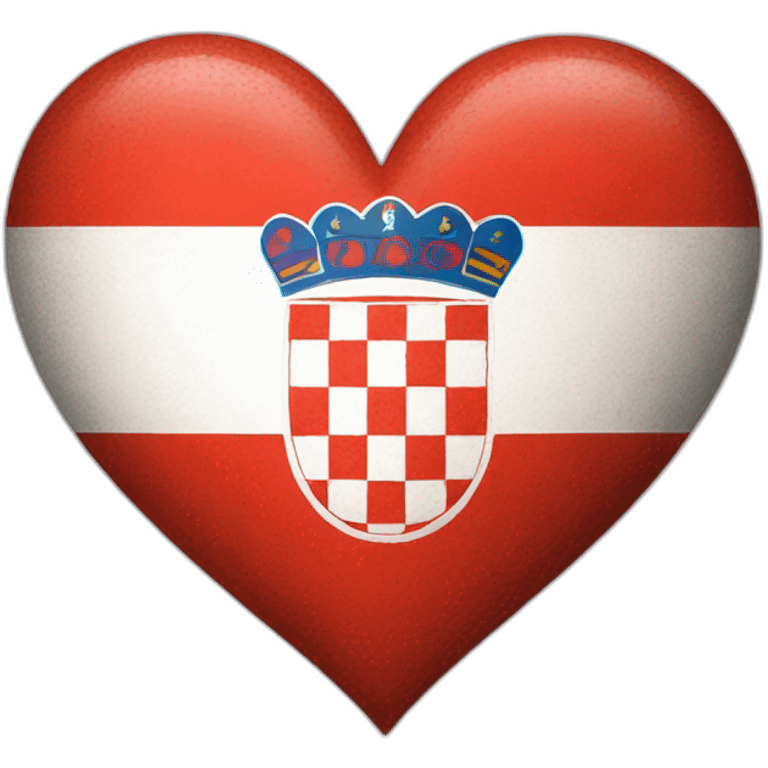 croatian flag with heart emoji