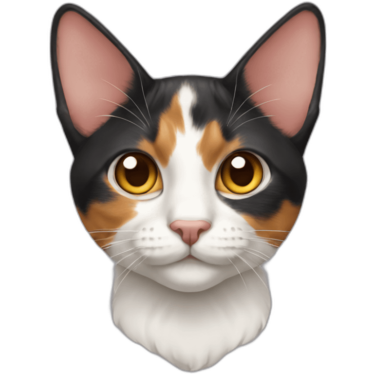 calico cat small ears emoji